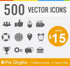 500 Vector Icons Mighty Deals