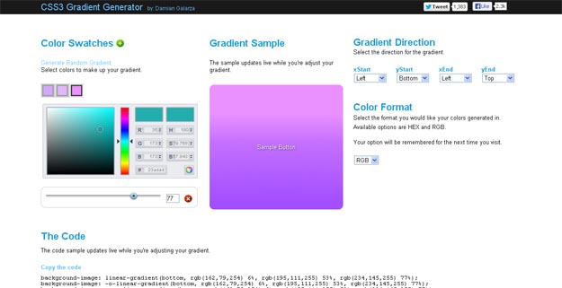 css color code generator