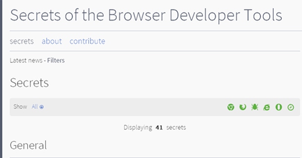 Secrets of the Browser Developer Tools