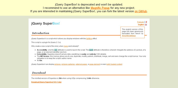 jQuery SuperBox