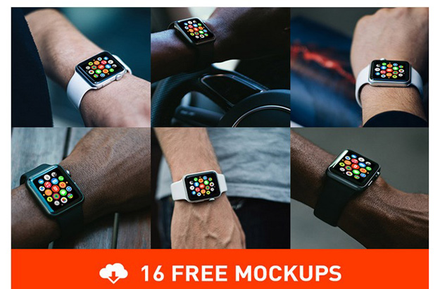 16 Realistic Free Apple Watch Mockups