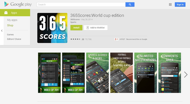 365Scores World cup edition