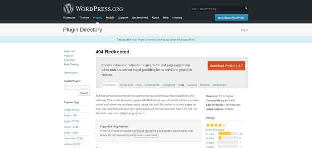 404-redirected-wordpress-plugins