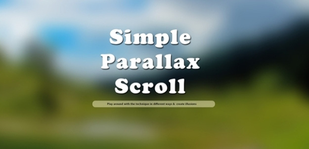 A-Simple-Parallax-Scrolling-Technique