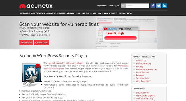 Acunetix WordPress Security Plugin