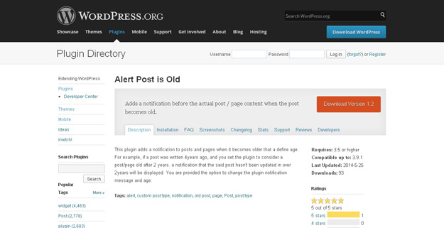 Alert Post is Old