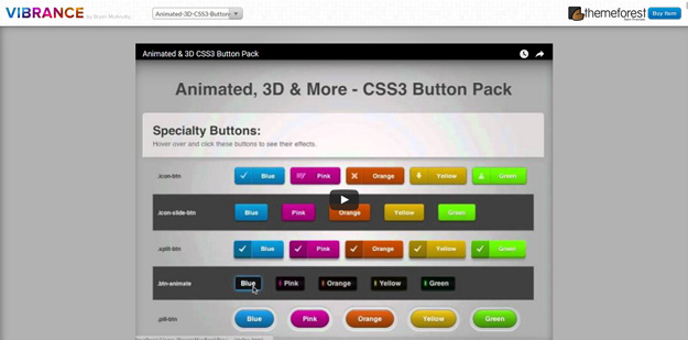 Animated 3D CSS3 Button Pack