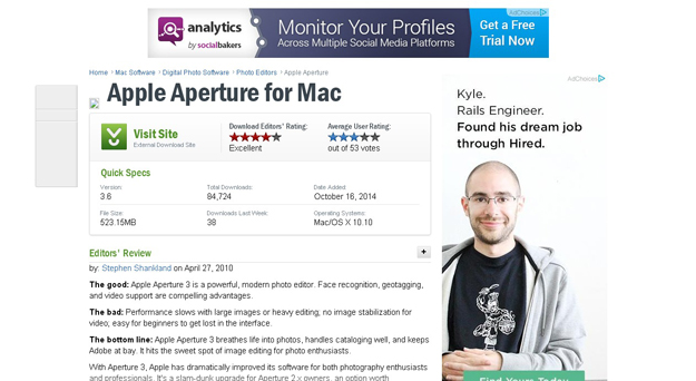 Apple Aperture for Mac