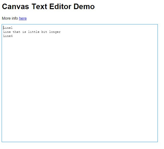 Canvas Text Editor