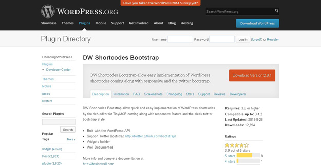 DW Shortcodes Bootstrap