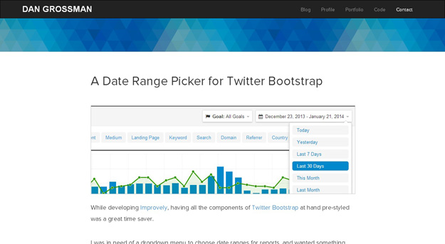 Date Range Picker for Twitter Bootstrap