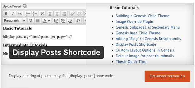 Display Posts Shortcode
