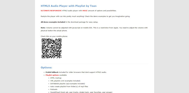 HTML5 Audio Player with Playlist by Tean