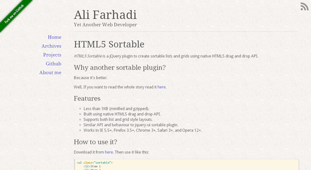 HTML5 Sortable