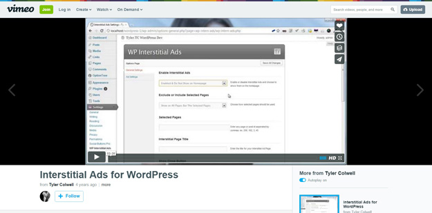 Interstitial Ads for WordPress on Vimeo