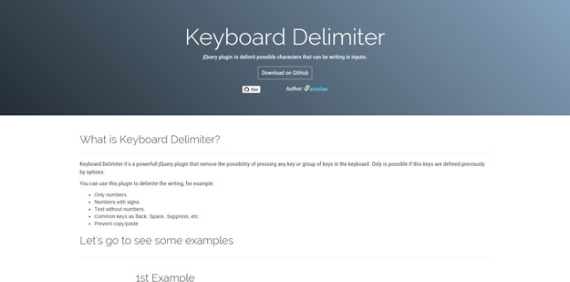 Keyboard Delimiter jQuery Plugin