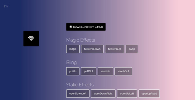 Magic Animations CSS3 - 18 CSS Effect Libraries for Creating Beautiful Animations 