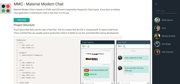 Material Modern Chat