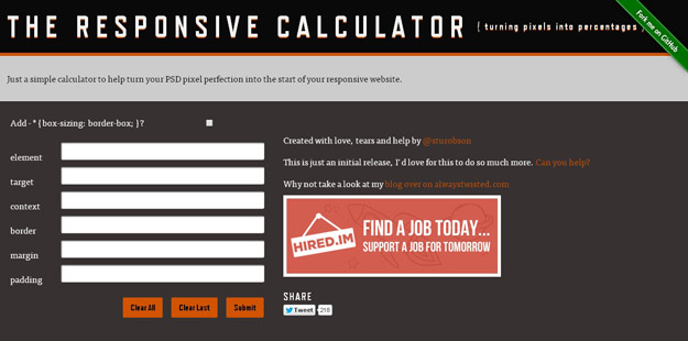 RWD Calculator