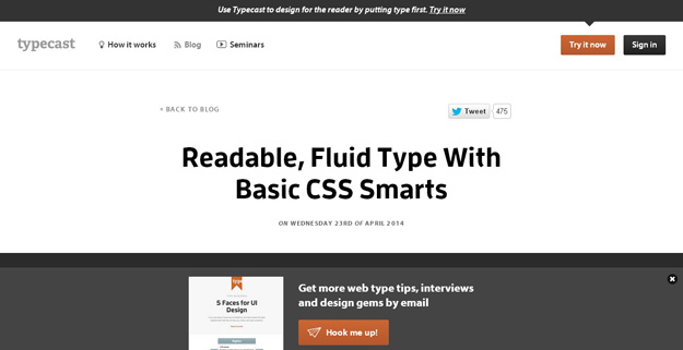 Readable  Fluid Type With Basic CSS Smarts