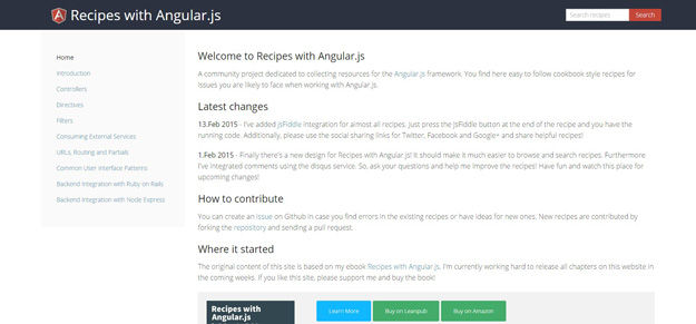 Recipes with Angular.js