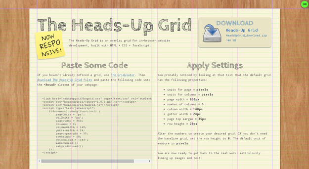 The Heads Up Grid