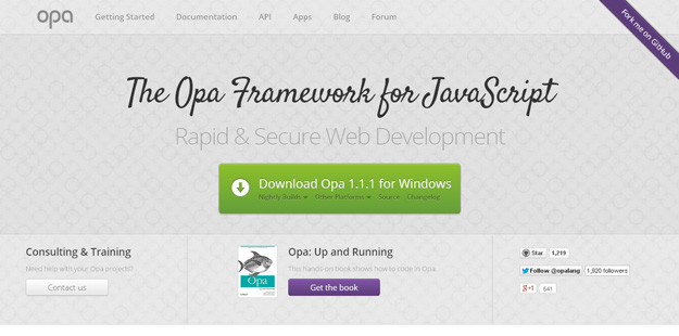 The Opa Framework for Javascript