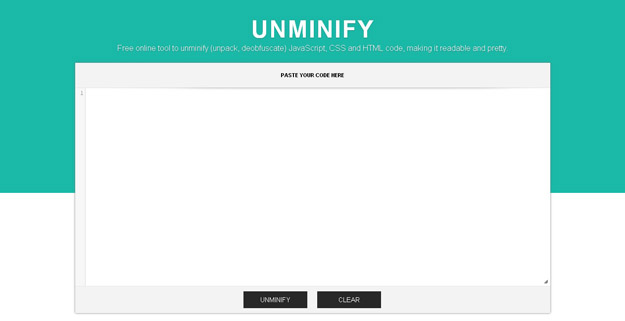 Unminify JS  CSS and HTML Code
