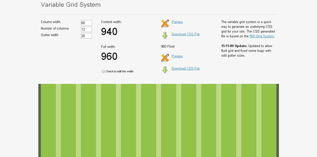 Variable Grid System