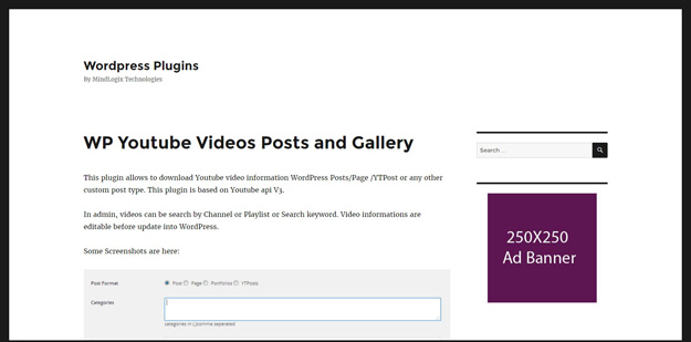 WP Youtube Videos Posts and Gallery – WordPress Plugins