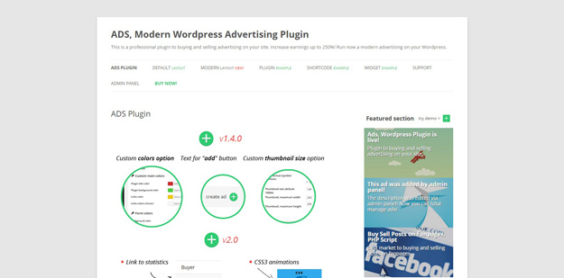 ads modern wordpress plugin