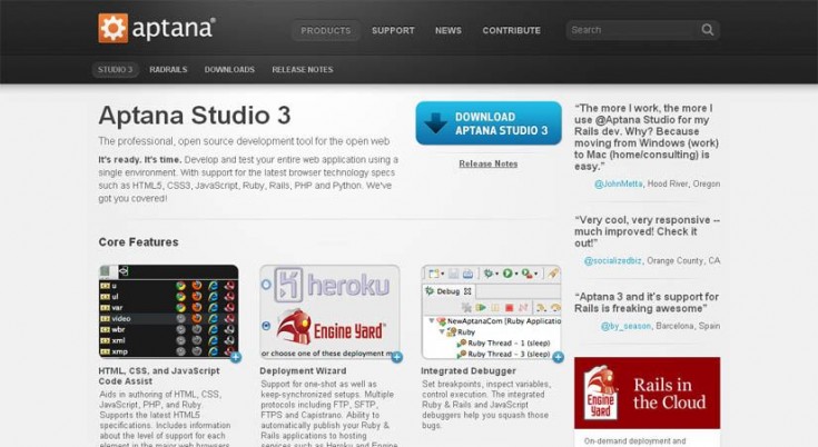 aptana studio 3 html5 tags not recognized