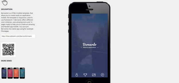 Html5 Mobile App Template from codegeekz.com