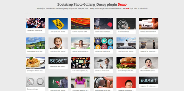 bootstrap photo gallery