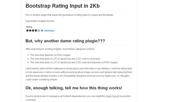 bootstrap rating input