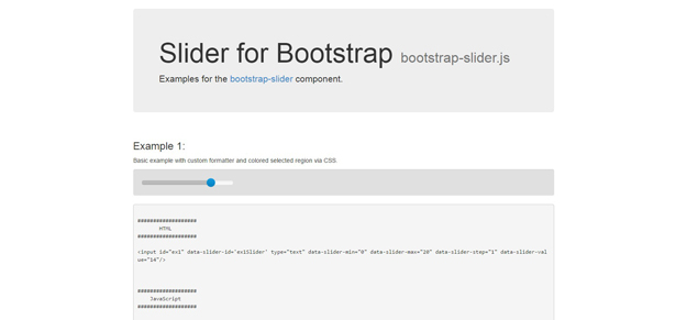 bootstrap slider plugin