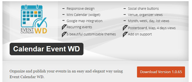 WordPress event calendar