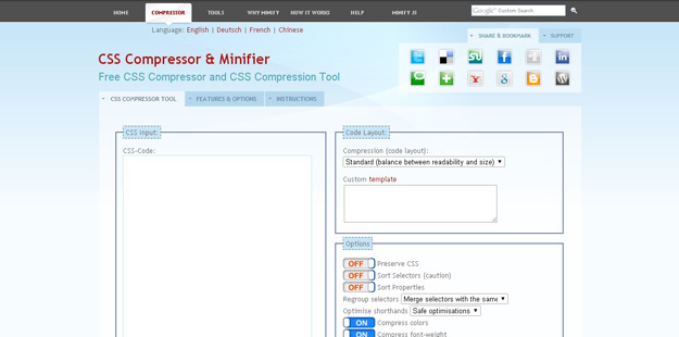 css compressor and minifier