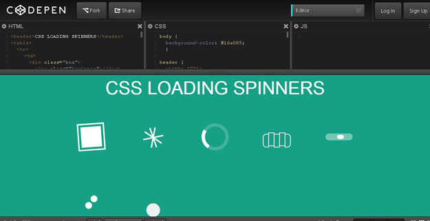 css loading and spinners