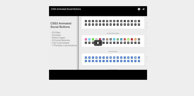 css3 animated social buttons