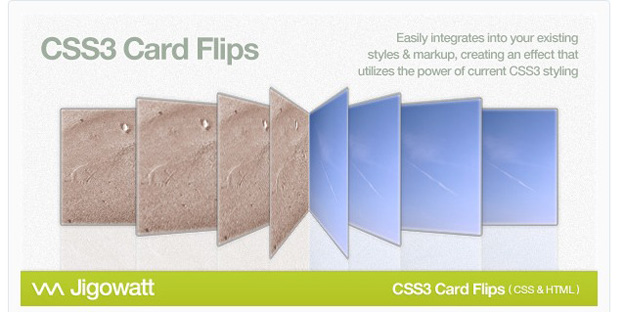 css3 card flips