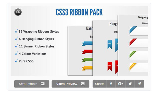 css3 ribbon pack