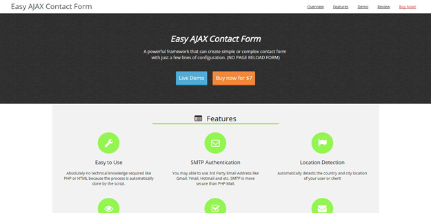 easy ajax contact form