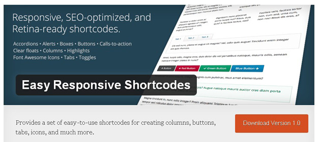 easy responsive shortcodes - Top 15 WordPress Plugins for September 2014