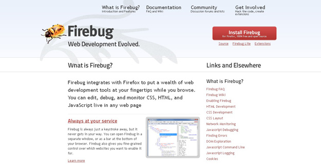 firebug extension for mozilla