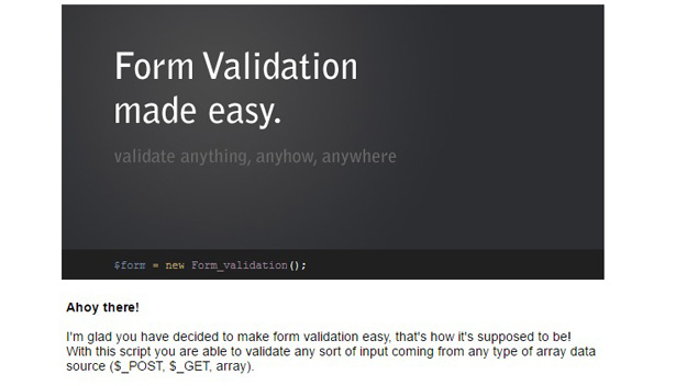 form validation made easy