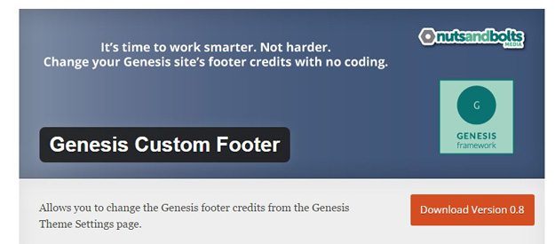 genesis custom footer