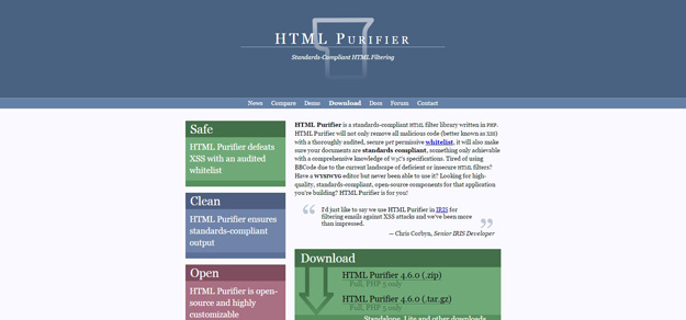 html purifier