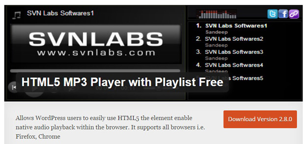 html5 audio player playlist