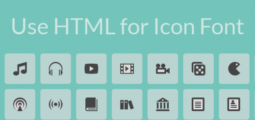 html as icon font